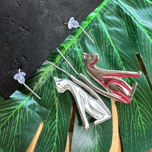 Silver Cat earrings BOGO FREE - Picture 5 of 5